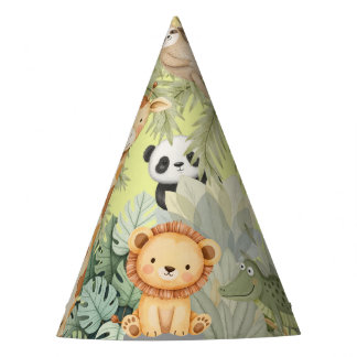 Jungle Animals Birthday   Party Hat
