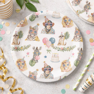Jungle Animals Birthday Party Plates