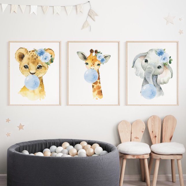 Jungle Animals, Blue Bubble Gum, Boy Nursery (Creator Uploaded)