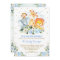Jungle Animals Blue Gold Floral Safari Baby Shower