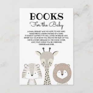 Jungle Animals Books for Baby Modern Safari Enclosure Card