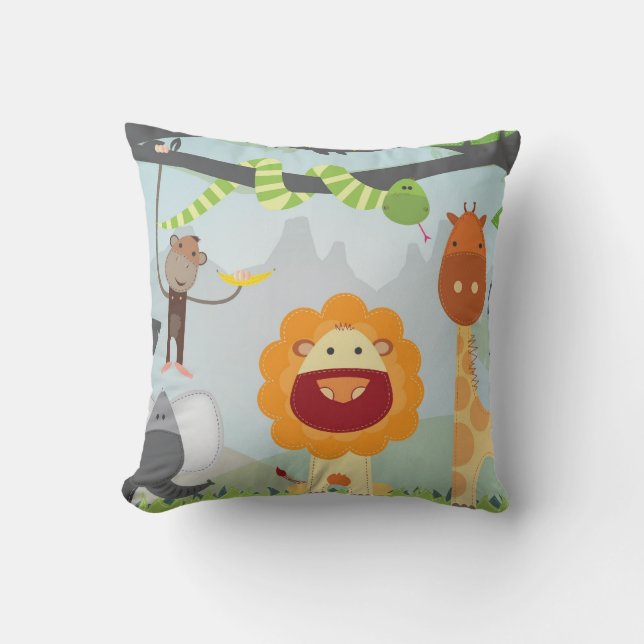 Jungle Animals Cushion (Front)