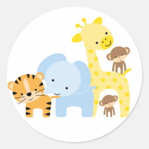 Jungle Animals Envelope Seals