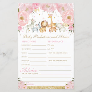 Jungle Animals Floral Baby Predictions and Advice 