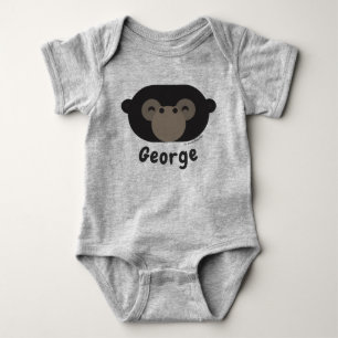 Jungle Animals Gorilla Cute Ape Safari Boy Girl Baby Bodysuit
