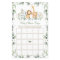 Jungle Animals Greenery Baby Shower Bingo Game