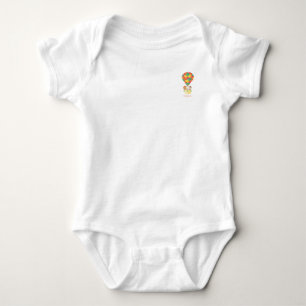 Jungle Animals In Hot Air Balloon Personalise Name Baby Bodysuit