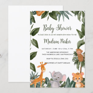 Jungle Animals Invitation