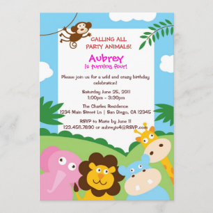Jungle Animals Invitation