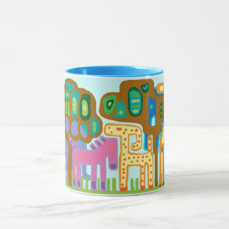 jungle animals mug