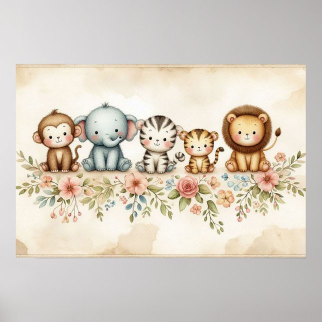 Jungle Animals Nursery  Poster (Front)