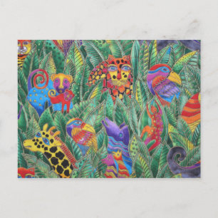 JUNGLE ANIMALS POSTCARD