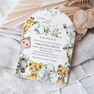 Jungle Animals, Safari, Wild One, Baby Shower Invitation