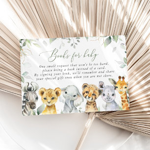 Jungle Animals, Safari, Wild One, Books For Baby Enclosure Card