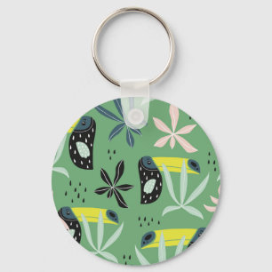 Jungle animals, tropical elements, seamless. key ring
