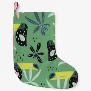 Jungle animals, tropical elements, seamless. small christmas stocking