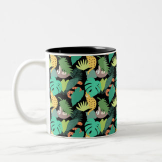 Jungle animals  Two-Tone coffee mug