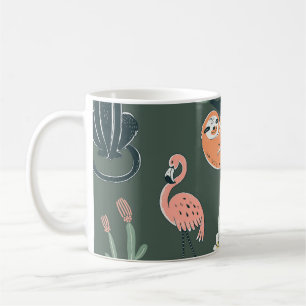 Jungle Animals Vintage Flora Fauna Coffee Mug