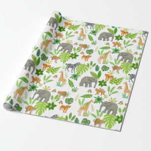 Jungle Animals Wrapping Paper
