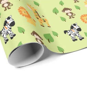 Jungle Animals Wrapping Paper