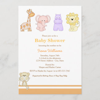 Jungle Babies Baby Shower Invitation