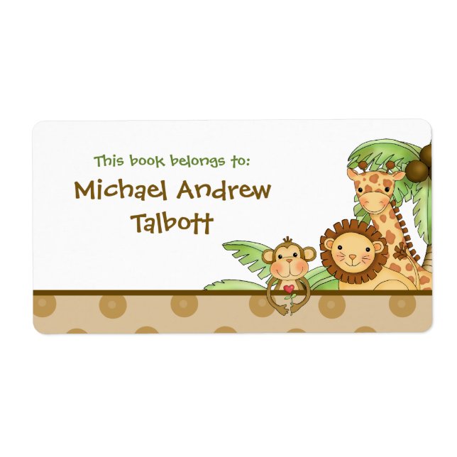 Jungle Babies - Book Label (Front)