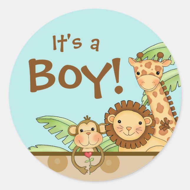 Jungle Babies Brown - Stickers (Front)