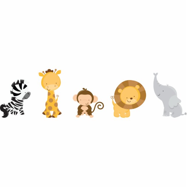 Jungle Babies Standing Photo Sculpture (Front)