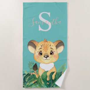 Jungle baby Lion beach towel for kids 