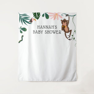 Jungle Baby Shower Backdrop Tapestry