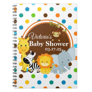 Jungle Baby Shower Chevron Custom Guest Book