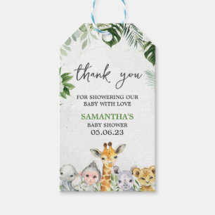 Jungle Baby Shower Favour Tags