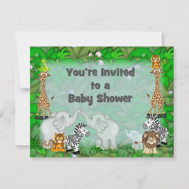 Jungle Baby Shower Invitation (Front)