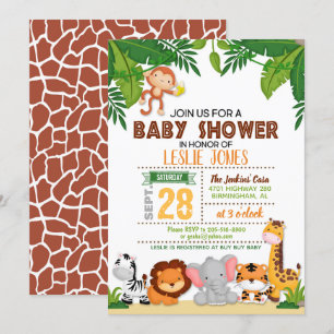 Jungle Baby Shower Invitation