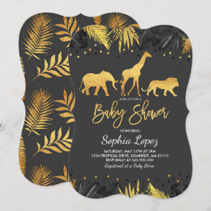Jungle Baby Shower Invitation Tropical Baby Shower