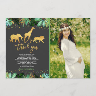 Jungle Baby Shower Thank You Card Jungle Shower