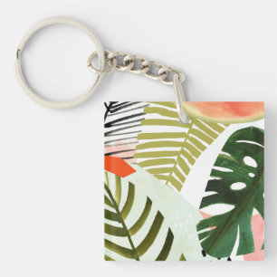 Jungle Beat Tropical Greenery Key Ring