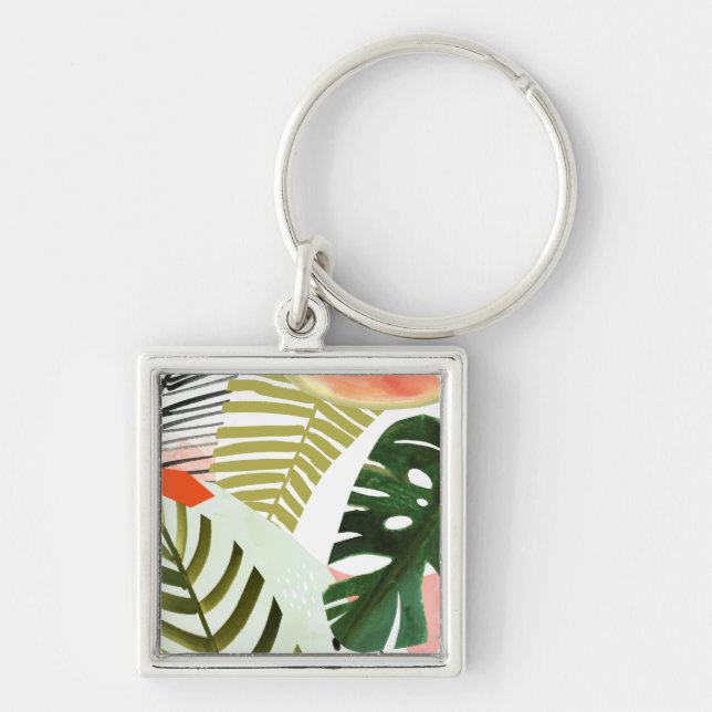 Jungle Beat Tropical Greenery Key Ring (Front)