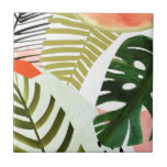 Jungle Beat Tropical Greenery Tile<br><div class="desc">This Jungle Beat design showcases different tropical greenery in various colours,  shapes,  and sizes. | 133075GG</div>