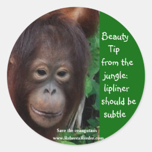 Jungle Beauty Tips Classic Round Sticker