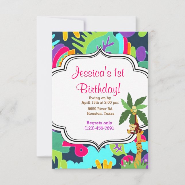 Jungle Birthday Invitation (Front)