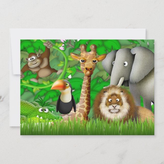Jungle Birthday Invitation (Front)