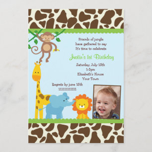 Jungle  Birthday Invitations