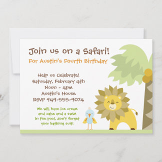 Jungle Birthday Party Invitation