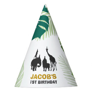 Jungle Birthday Party Paper hat Safari Animals