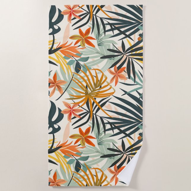 Jungle Bloom Beach Towel (Front)