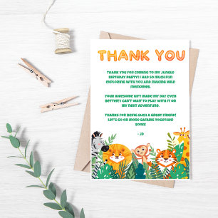 Jungle Boy's Thank You Card