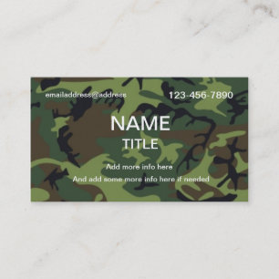 Jungle Camouflage Business Card