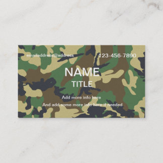 Jungle Camouflage Business Card