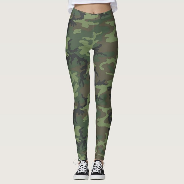 Jungle camouflage leggings (Front)